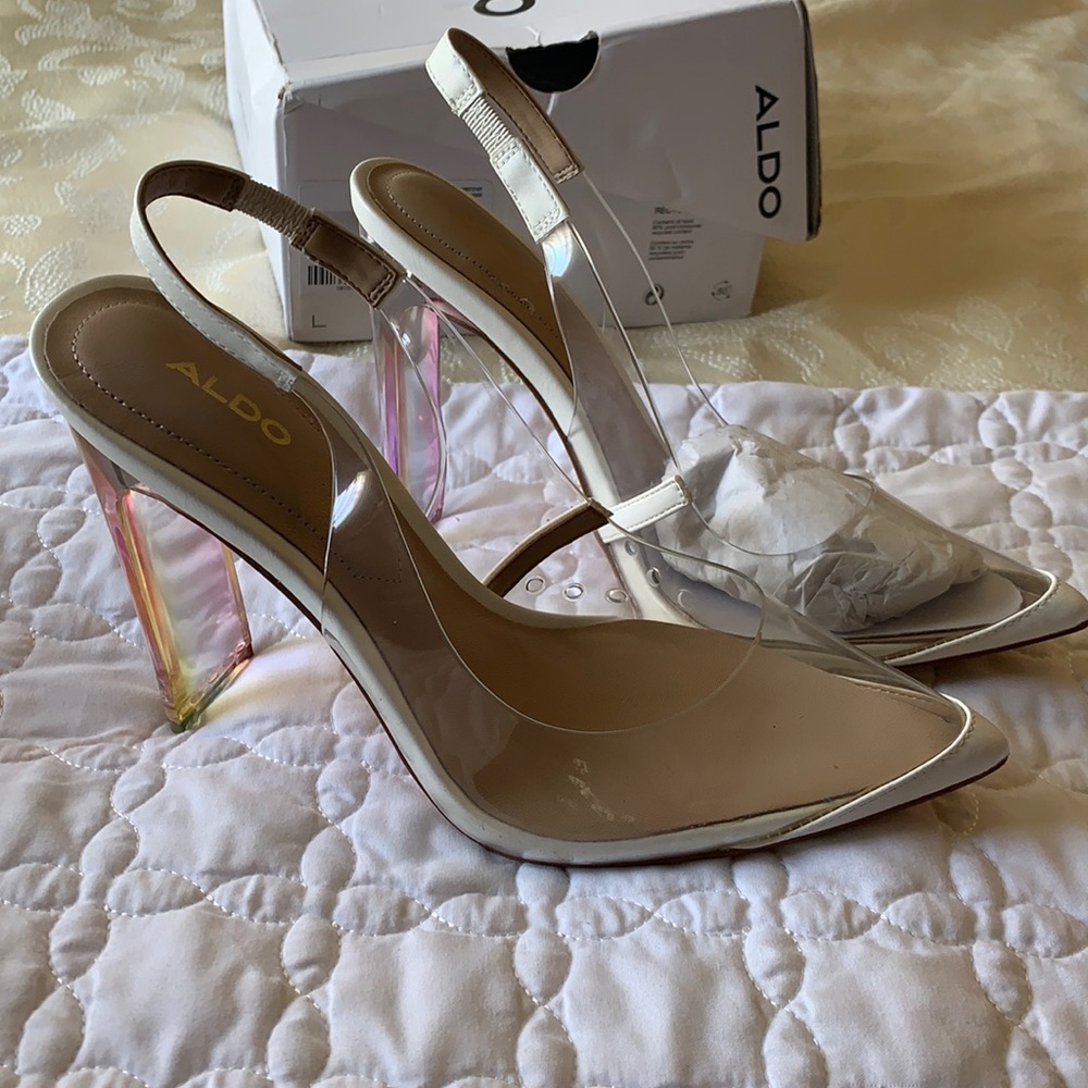 New ! Aldo clear heels
